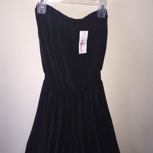 Black Strapless Romper