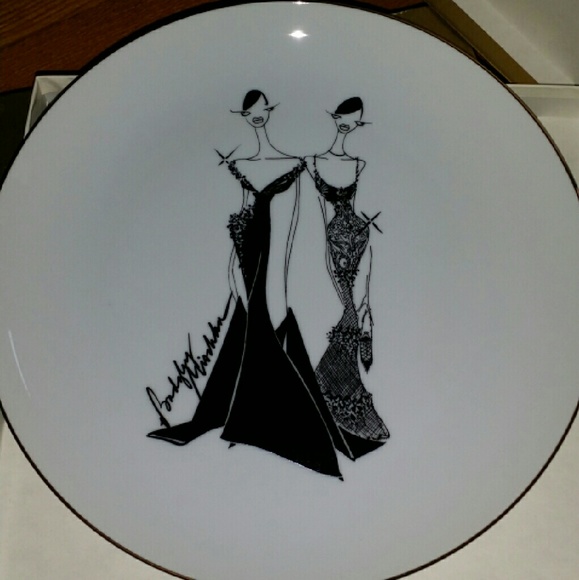 Badgley Mischka gold edge trim plates