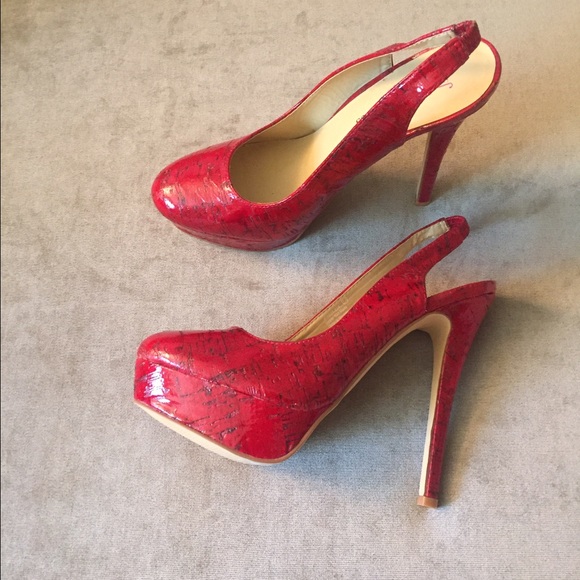 red slingback heels