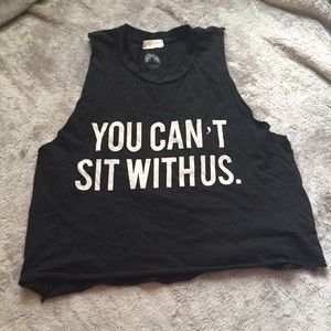 You can't sit with us tank