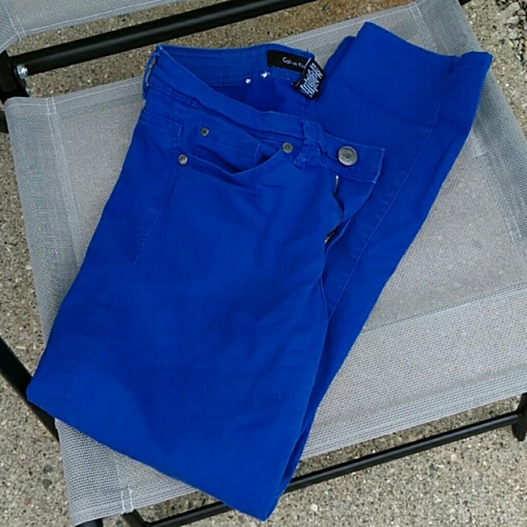 Calvin Klein Pants - Calvin Klein Blue Skinny Crop Pants