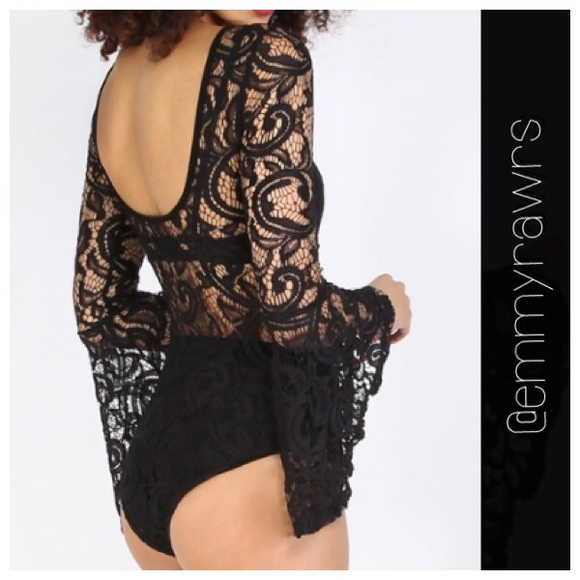 New Black Laced bodysuit - Picture 2 of 4