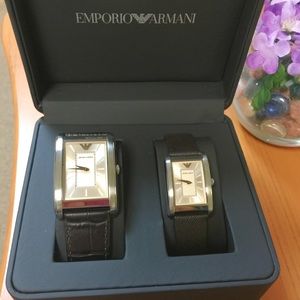 Emporio Armani Silver watch set