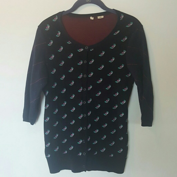 Anthropologie Moth Wily cardigan fox print M