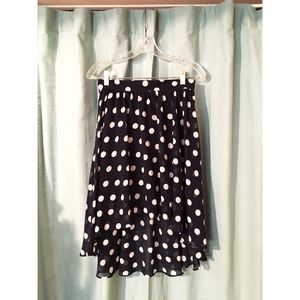 High low polka dot skirt