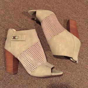 Dolce Vita Open Toe Suede Booties