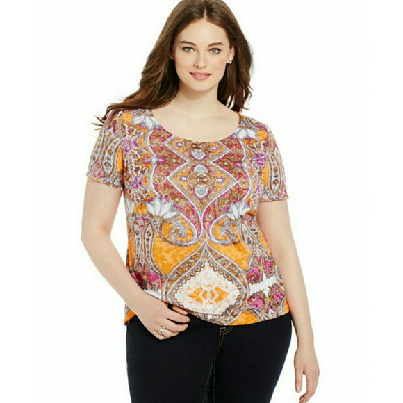 INC International Concepts Plus Size Short-Sleeve - Picture 1 of 1