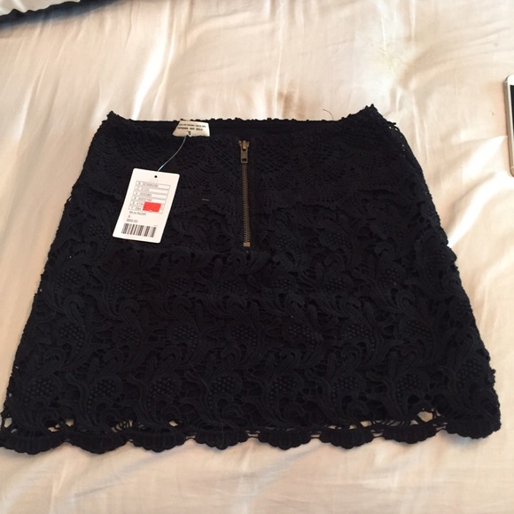 Black Crochet Mini Skirt - Picture 2 of 4