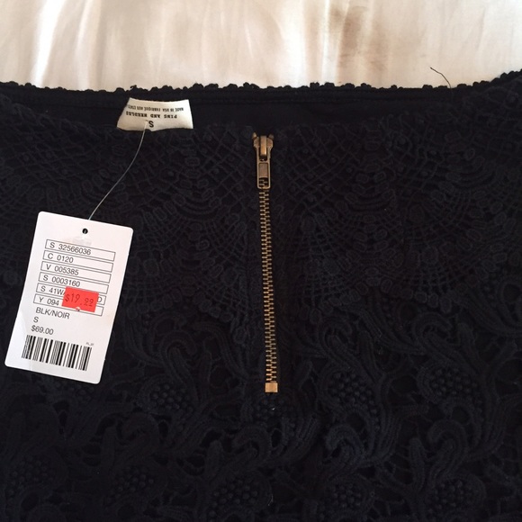 Black Crochet Mini Skirt - Picture 3 of 4