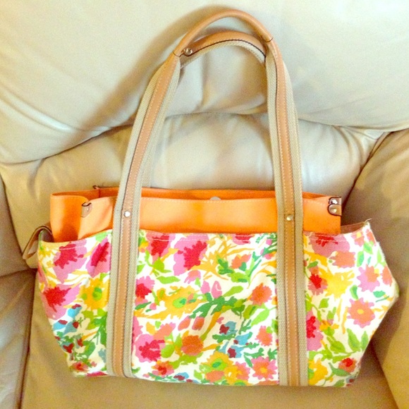 Purse/beach bag w handles n pockets 4 cell!!🌺🌻