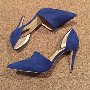 Amazing Zara Blue Suede D'orsay Heel