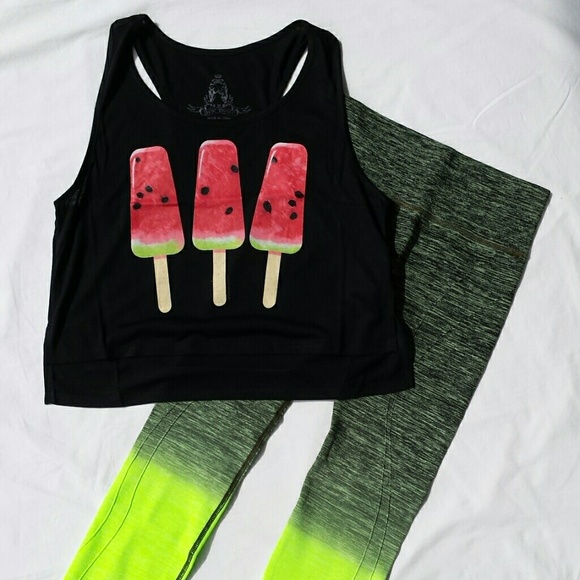 " Popsicle " crop racerback shirt top - Picture 2 of 2