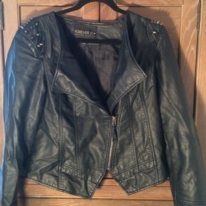 Forever 21 Black faux leather jacket