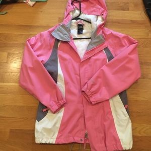 Girls north face rain coat