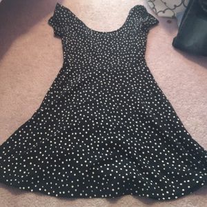 Black and white polka dot dress