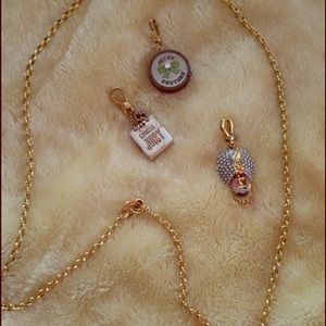 Juicy Couture vintage Necklace and 3 charms