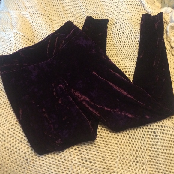 Crushed Velvet purple/red leggings