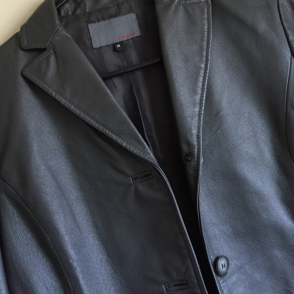 Vintage grey Leather jacket - Picture 4 of 9