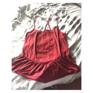 Reddish maroon tank top from American Eagle!
