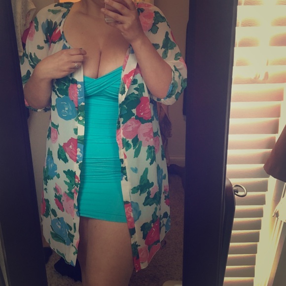Floral swimsuit cover up