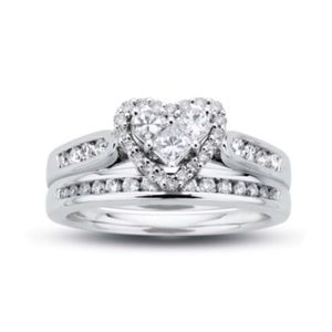 3/4 CT. T.W. Diamond Bridal Set in 14K White Gold