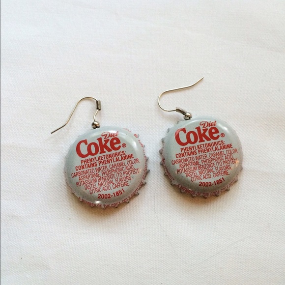 Vintage Diet Coke Bottle Cap Earrings