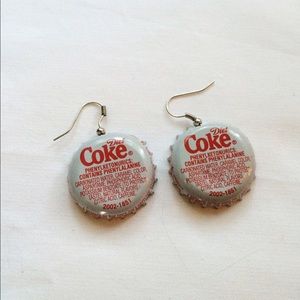 Vintage Diet Coke Bottle Cap Earrings