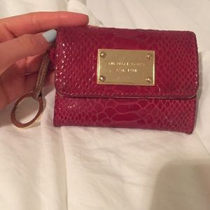 Michael Kors small red wallet