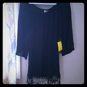 NWT Fringed Tunic Top