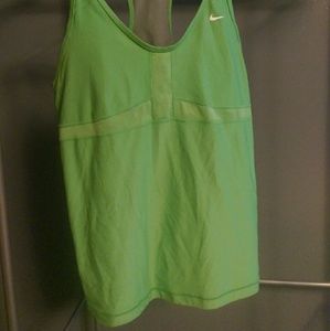 Compression tank top with built in bra