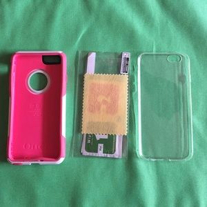 Otterbox, clear case, & screen protector!