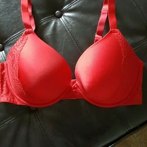 Red Full Figured Bra