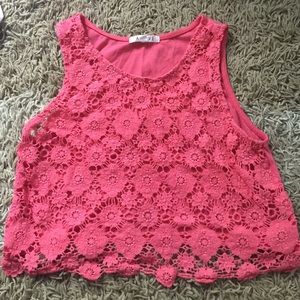 Small pink crop top