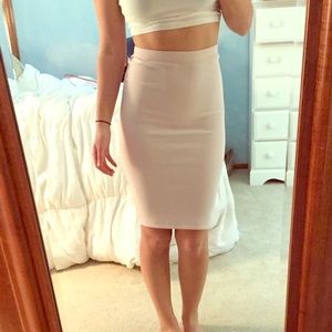 Forever 21 blush pink pencil skirt