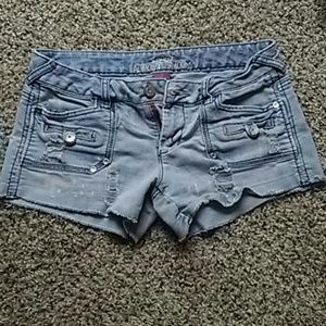 Distressed Jean Shorts