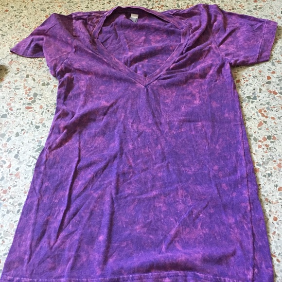 American Apparel Acid Wash V-neck