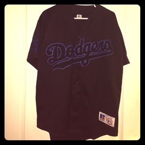 black dodgers jersey mens