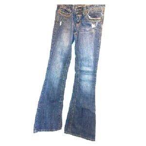 Denim Flare Leg Jeans