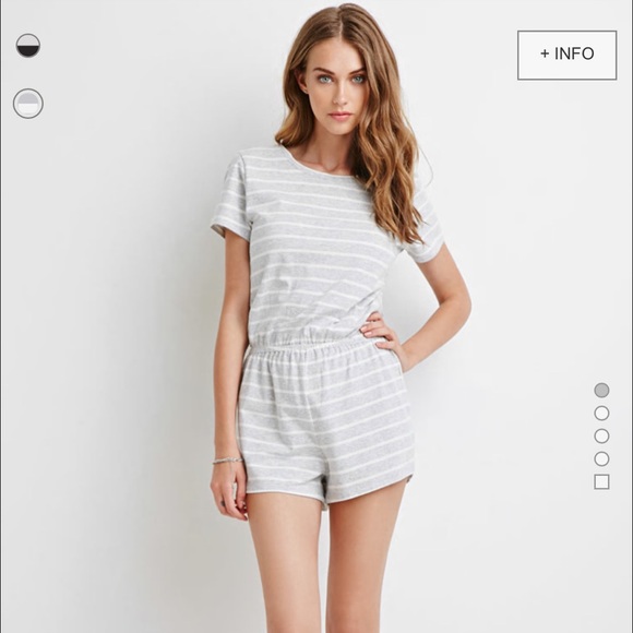 Heathered stripe romper