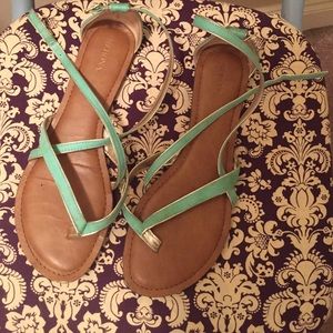 Teal comfy sandals