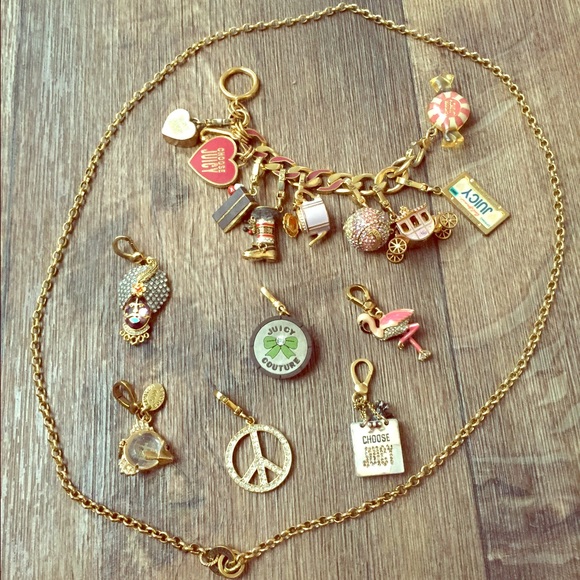 HUGE vintage juicy Couture LOT- 14 charms +extras