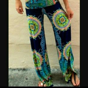 Small palazzo relaxed fit pants