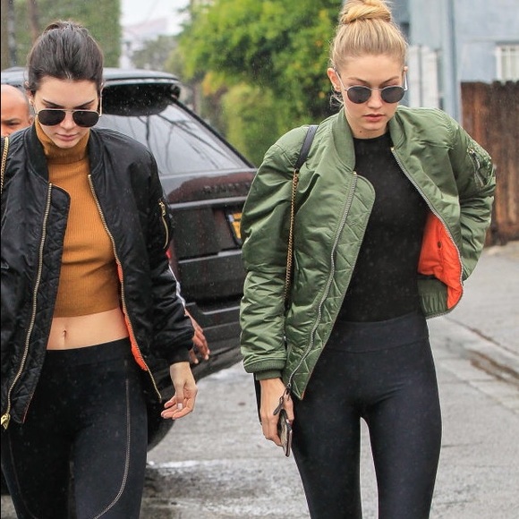 Green bomber jacket