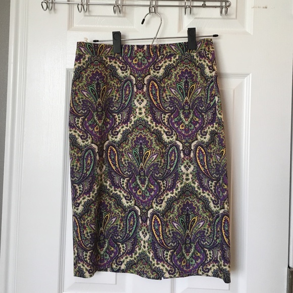J.Crew Paisley Pencil Skirt