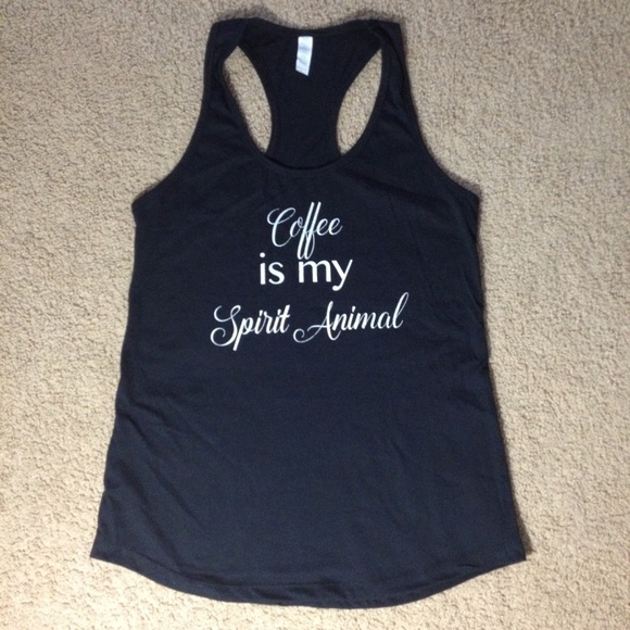 Coffee is my spirit animal racerback tank - Picture 4 of 4
