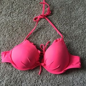 VS Pink Ruffle Swim Top!