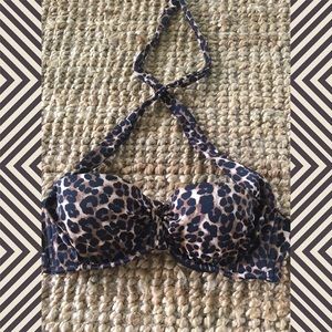 Leopard Print Bikini Top with underwire ASOS 34A
