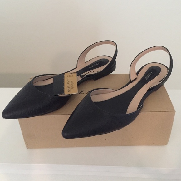 Zara slip-on, sling back flats