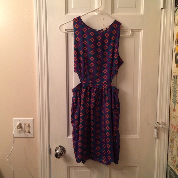 Dress with side cut outs