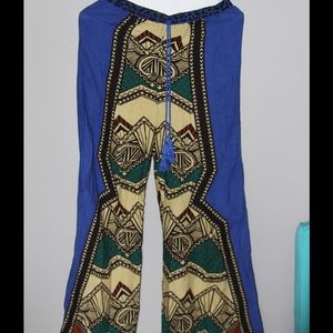 Blue and Gold maxi pants